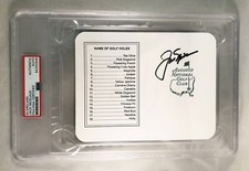 Jack Nicklaus Signed Masters ScoreCard 6 PSA/DNA COA