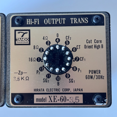 トランスタンゴTAN60 U608 2個HIGH SEL SM70M 1個セット TANGO XE-60-3.5 Hi-Fi Output Transformer Pair Set 60W / 30Hz
