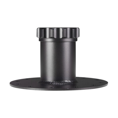Fuel Cell Fast Fill Filler Neck 12 Bolts Flange Billet Aluminum Black Straight