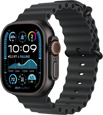 Apple Watch Ultra 2 GPS + Cellular 49mm Black Titanium Case Black Ocean Band