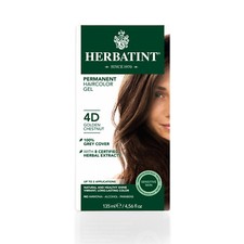 Herbatint Herbal Permanent Hair Color Gel, 4D Golden Chestnut, 4.56 Ounces