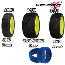 VP-PRO RC 1/10 4WD 2WD Buggy Tire 202 408 Roundel Rib Cactus Evo 12mm Nut RC NEW