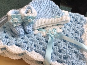 crochet dolls pram blanket