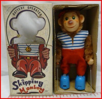 Nomura Toy Electric Skipping Rope Skipping Monkey Wind-Up Figure W/BOX F/S FEDEX