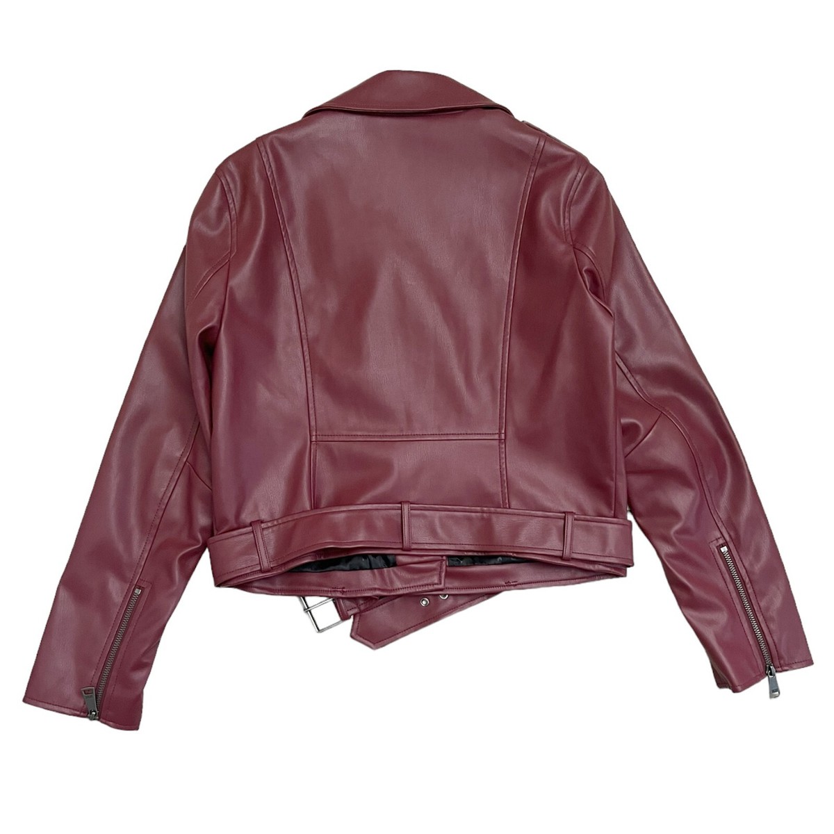 DKNY Women's Size S Asymmetric Zip Faux Leather Motorcycle Jacket