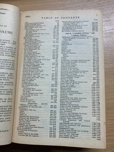 WHITAKER'S ALMANACK 1963 LIVRE ANCIEN ÉPAIS EN RELIURE DUR (P5) - Picture 5 of 12