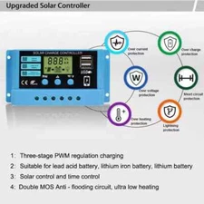 20A 20 amp Lithium Life-po SOLAR CHARGE CONTROLLER REGULATOR MOTORHOME CAMPER