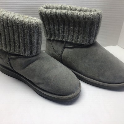 Gray Lamo Sweater Booties Ankle Boots & Box Women 13 / Men 11