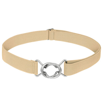 Falari Women Stretch Belt Adjustable Web Metal Buckle All Occasion Dress Belt