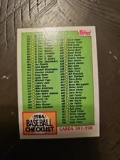 1984 Topps Baseball #527 Checklist 397-528