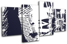 Floral Girl Text Abstract MULTI CANVAS WALL ART Picture Print VA
