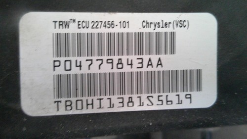 11 2011 Dodge Ram 1500 ABS Pump Anti Lock Brake Module Assembly Part 04779843