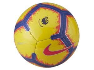 yellow and blue premier league ball