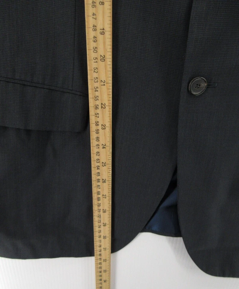 Abrigo Deportivo Jil Sander Hombres 42 Azul Blazer Chaqueta Pata de Gallo Lana Hecho a Medida 56 Foto 4 de 4