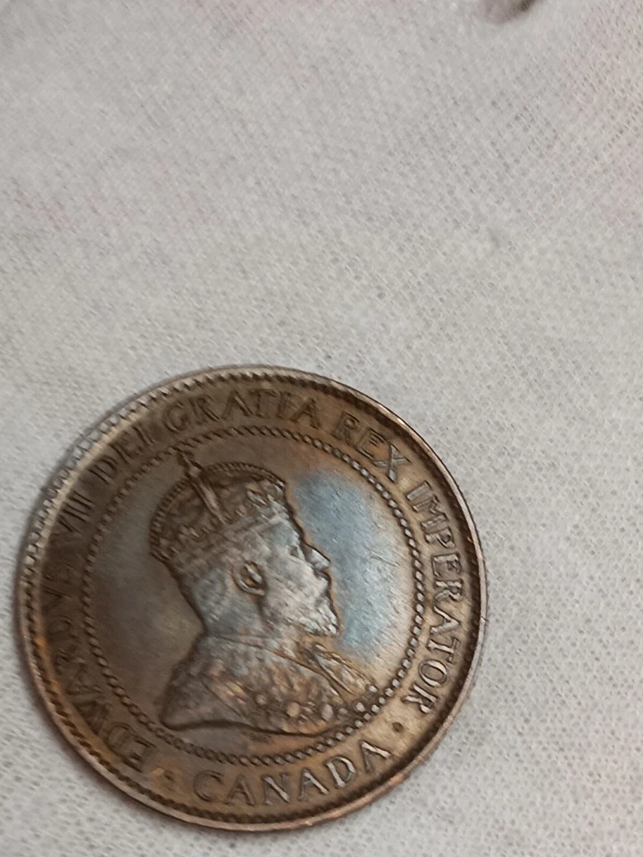 👉1902 Rainbow  Toned  RB Canada One Cent - MS Choice  A/8 - Image 3 of 4