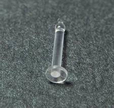 Nose Ring Bio Flex Flat Top Clear Retainer 18g or 20g Stud/Bone Body Jewelry