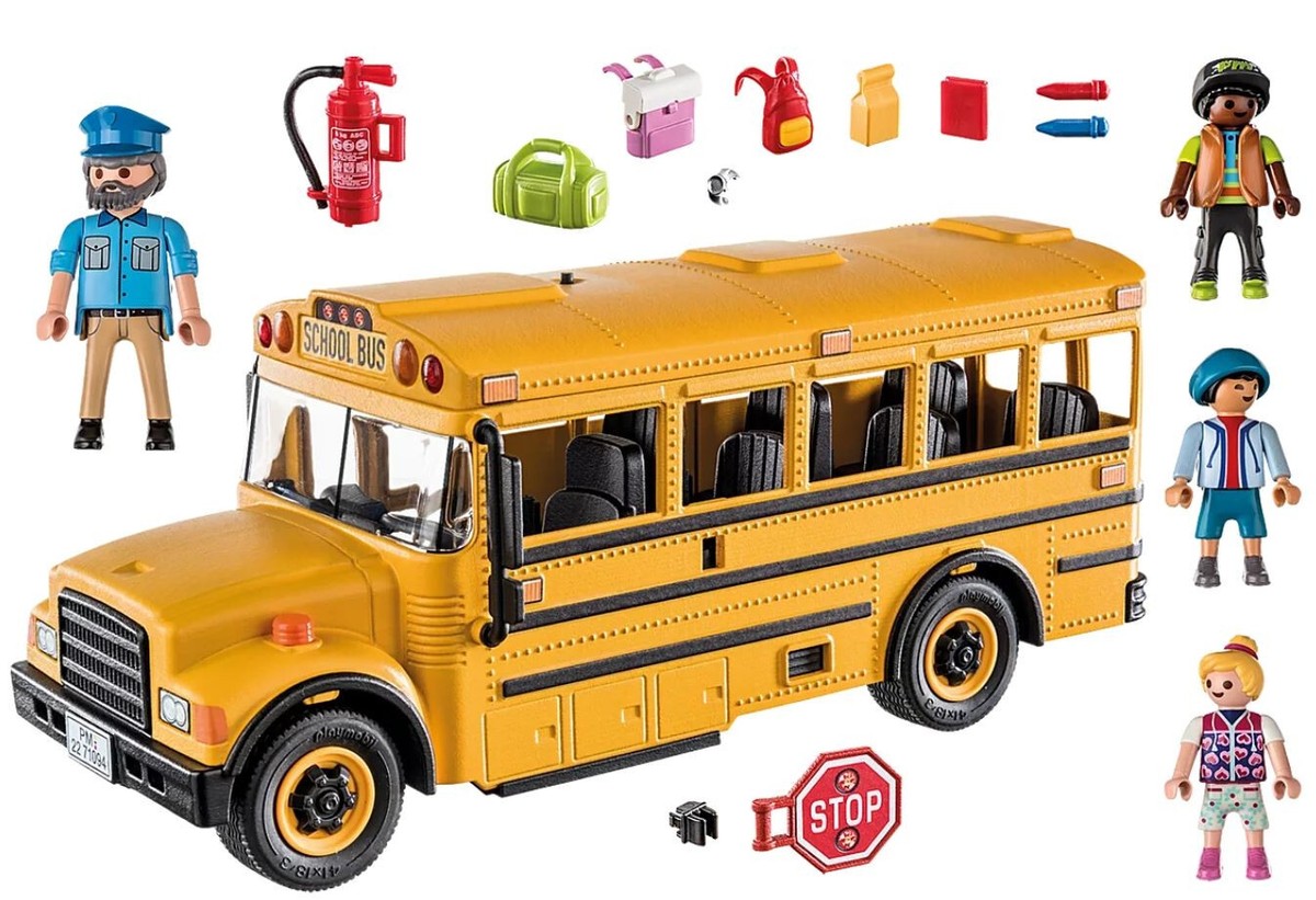 Playmobil Set 70983 School Bus with Bus Driver and Students NEW