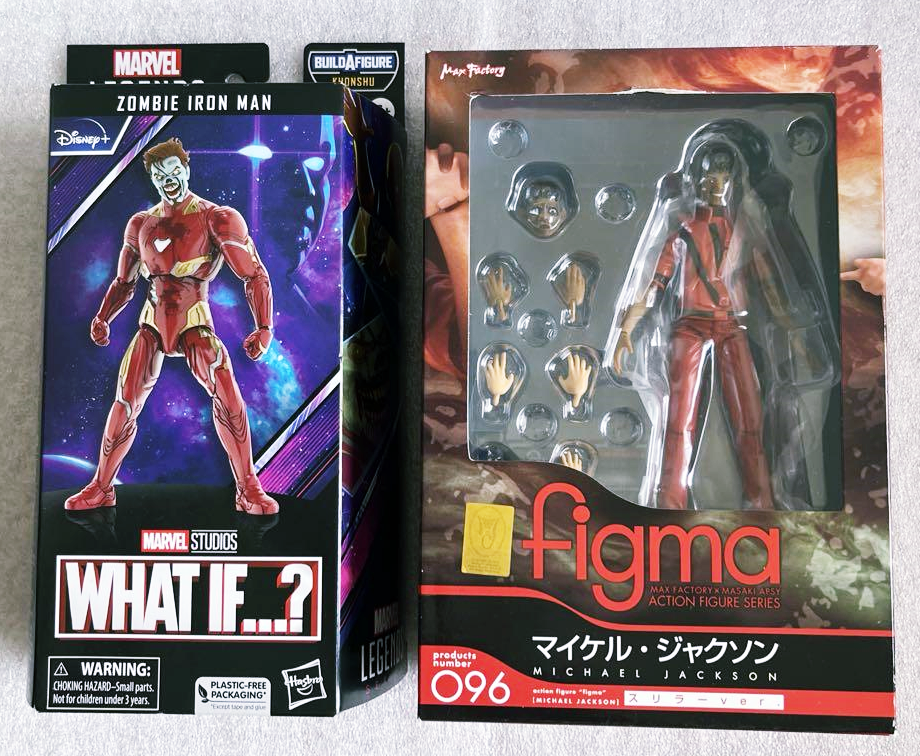 Figma 096 Michael Jackson Thriller Ver. and Marvel Legends Zombie