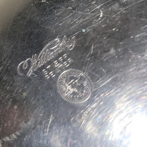 Vtg Stieff Colonial Williamsburg Pewter Coffee Tea Pot Bubinga Wood