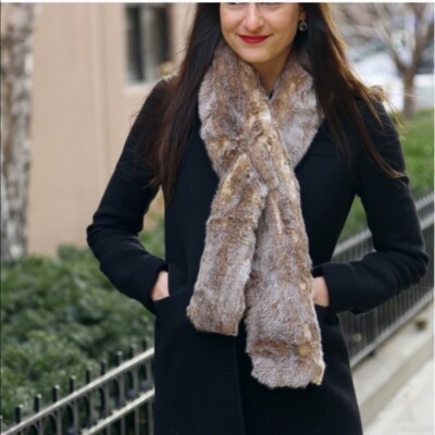 Restoration Hardware Mink Luxe Vegan Fur Scarf