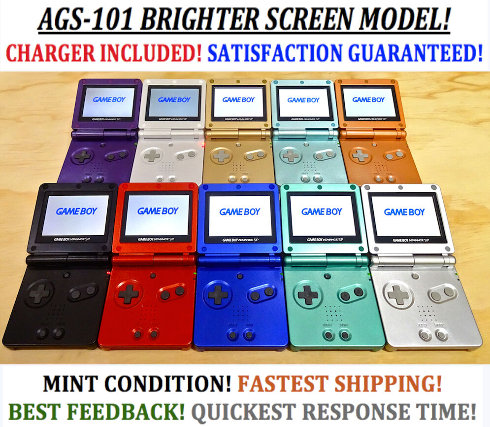 Måler Udholdenhed labyrint Nintendo Game Boy Advance GBA SP System AGS 101 Brighter NEW Pick A Color!  * 45496716707 | eBay