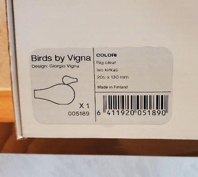 Bird By Vigna Contrasti Clear Iittala | eBay