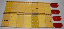 Gilbert Erector lot of 14 yellow flanged plates  4 red flanged base plates- 44
