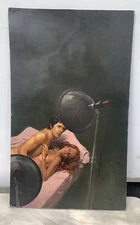 Mid Century 1950s Romance Illustration Oil Painting 2 Lovers Realism 