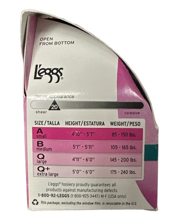 Panty Top L'eggs Para Mujer Silken Mist Sedoso Transparente Control Pierna, A (S) Negro Jet Foto 2 de 4