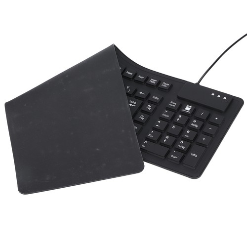 New Keyboard 105 Key Spanish USB Wired Foldable Quiet Waterproof Dustproof Sili - Picture 14 of 22
