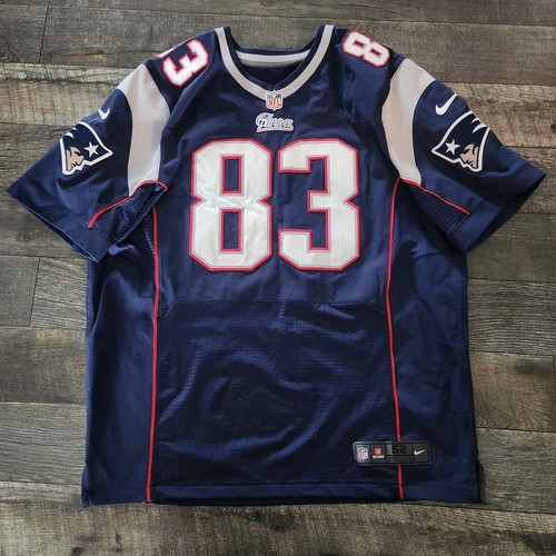 Nike Wes Welker Blau Herren On-Field NEW ENGLAND PATRIOTS TRIKOT Gr. 52 genäht