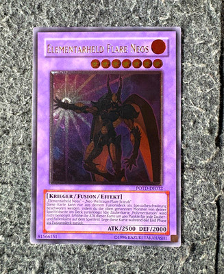 Yu-Gi-Oh! Elementarheld Flare Neos Ultimate Rare POTD-DE032 1.Aufl. DE