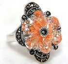 1CT  Padparadscha 925 Solid Sterling Silver Ring Sz 7 PC13-6 — photo 2