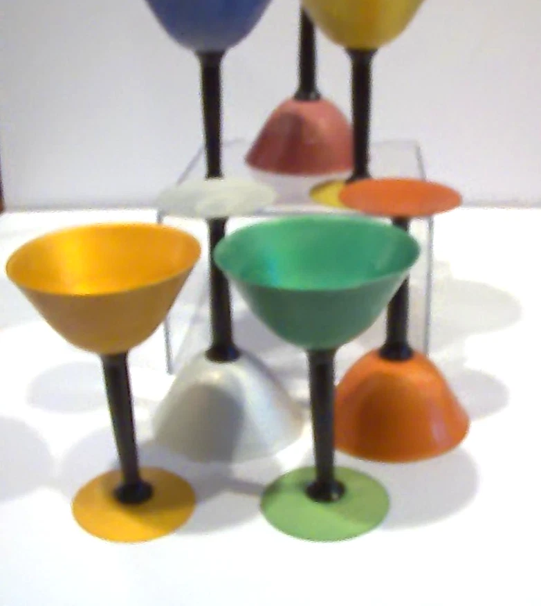 7 ВИНТАЖНЫХ J H CRISTIL CO-PERMA ОТТЕНКИ КОКТЕЙЛЬНЫЕ БОКАЛЫ МАРТИНИ 1950-Х - Изображение 2 из 4