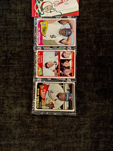 1965 TOPPS XMAS BASEBALL RACK PACK MICKEY MANTLE BOB GIBSON AL DOWNING