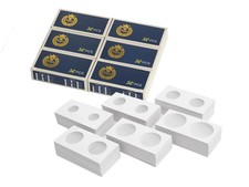 300PCS Coin Flips in 6 Sizes Cardboard Coin Holders for Colletors 2x2 inch