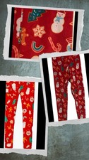 Cat  Jack Christmas Cookie Fleece Red Cuffed Pajamas Legging Girl Size 14