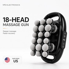 Electric 18 Head Massage Gun Deep Tissue Muscle Massager Pain Relief 9 Modes USA