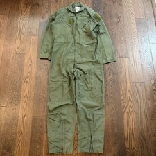 Vintage Military Flyers Coveralls Mens 44 Long Green CWU-27/P Sage Green USAF