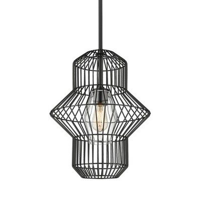 Z-Lite 1941P15 Orsay 15''W Cage Pendant - Black