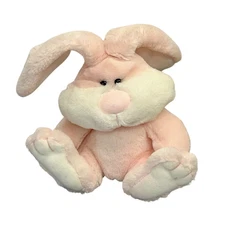 SOFT DREAMS Easter Bunny Rabbit Stuffed Animal Baby Rattle Pink White Plush