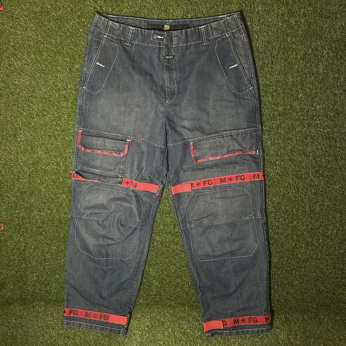 Vintage Marithe Francois Girbaud Baggy Jeans 42M Shuttle Tape Red
