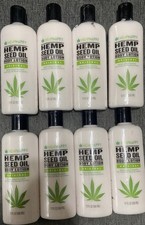 8 BTLS.HEMPHAPPY HEMP SEED OIL ORIGINAL BODY LOTION 12oz.each
