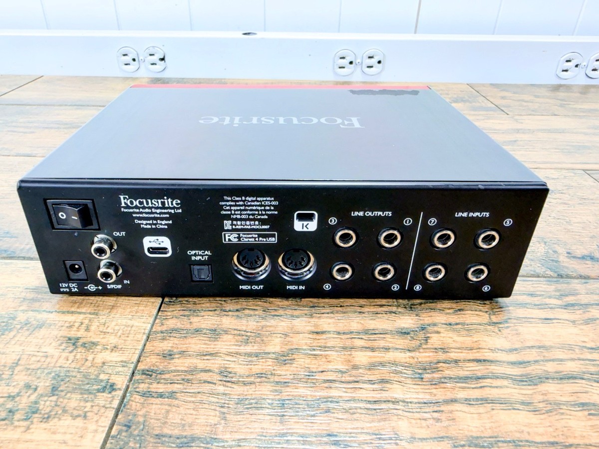 Focusrite Clarett 4Pre USB Audio Recording Interface - No Power