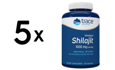 5 x Trace Minerals Shilajit - 150 caps (173,32 EUR/kg)
