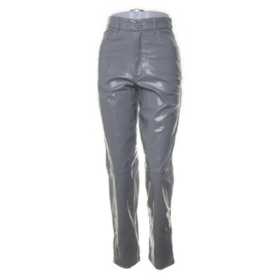 H&M Trend, Hose, Größe: 36, Grau, Polyester, Einfarbig, Lederimitat, Damen #VYF