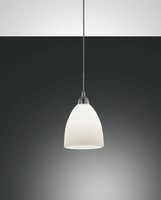 Pendelleuchte Esstisch Chrom Weiß Glas Ø20 Cm E27 HäNgelampe Esszimmer