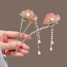 Vintage Chinese Style Peony Shaped Hairpin New Chinese Style Hair Accessory 2pc