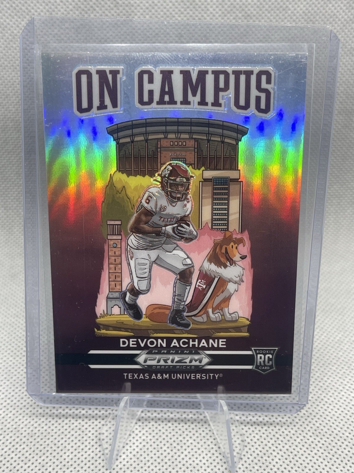 2023 Prizm Draft Picks De'Von Achane Texas A&M Aggies - On Campus (SP) (RC)