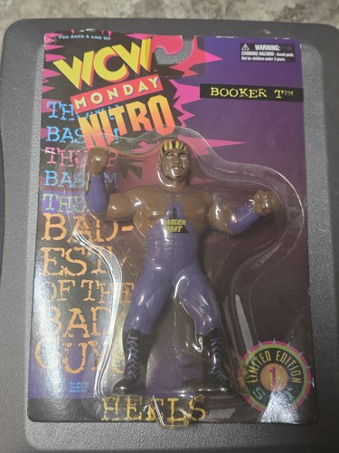 WCW BOOKER T Stevie Ray Heels Figure Original San Francisco Toymakers OSFTM